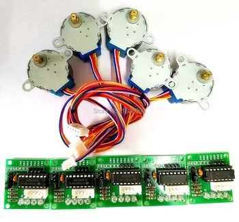 5pcs New Brand ULN2003 28BYJ-48 5V Reduction Step Motor Gear Stepper Motor 4 Phase Step Motor for arduino 5pcs Motor +5pcs Board
5pcs New Brand ULN2003 28BYJ-48 5V Reduction Step Motor Gear Stepper Motor 4 Phase Step Motor for arduino 5pcs Motor +5pcs Board