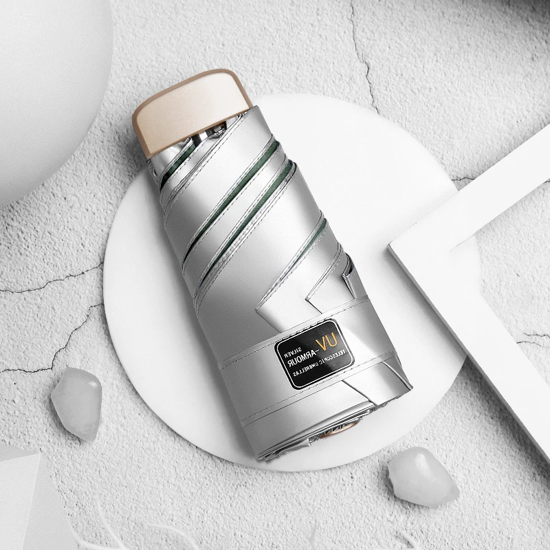 Silver Ultralight Sun Umbrella Uv Protection Mini Pocket Compact Portable Summer Outdoor Upf 50+ Umbrella Rain Women Mini U5B
Silver Ultralight Sun Umbrella Uv Protection Mini Pocket Compact Portable Summer Outdoor Upf 50+ Umbrella Rain Women Mini U5B