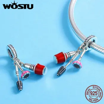 WOSTU Real 925 Sterling Silver Makeup Tools Cosmetics Pendant Charms fit Original Women Bracelet Fashion 925 Jewelry Gift BKC785
WOSTU Real 925 Sterling Silver Makeup Tools Cosmetics Pendant Charms fit Original Women Bracelet Fashion 925 Jewelry Gift BKC785
