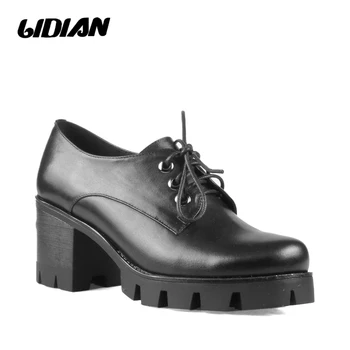 LIDIANHigh Heels Woman Pumps Lace Up Round Toe Platform Footwear Genuine Leather 2018 Fashion Casual Female Autumn S B46-2
LIDIANHigh Heels Woman Pumps Lace Up Round Toe Platform Footwear Genuine Leather 2018 Fashion Casual Female Autumn S B46-2