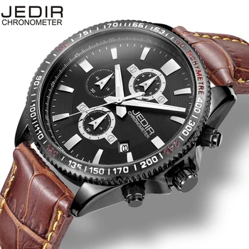 Mens Watches Top Brand Luxury JEDIR Men Military Sport Luminous Wristwatch Chronograph Leather Quartz Watch relogio masculino
Mens Watches Top Brand Luxury JEDIR Men Military Sport Luminous Wristwatch Chronograph Leather Quartz Watch relogio masculino