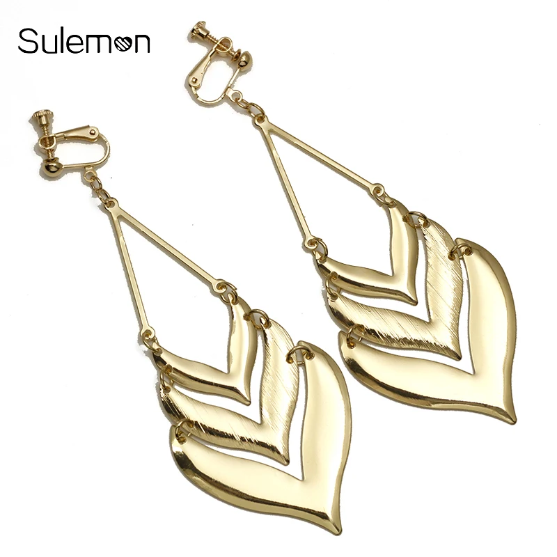 Geometric Heart Clip Earrings No Pierced Ear Clip Punk Metal Big Earrings Without Piercing Women Minimalist Long Earring CE266
Geometric Heart Clip Earrings No Pierced Ear Clip Punk Metal Big Earrings Without Piercing Women Minimalist Long Earring CE266