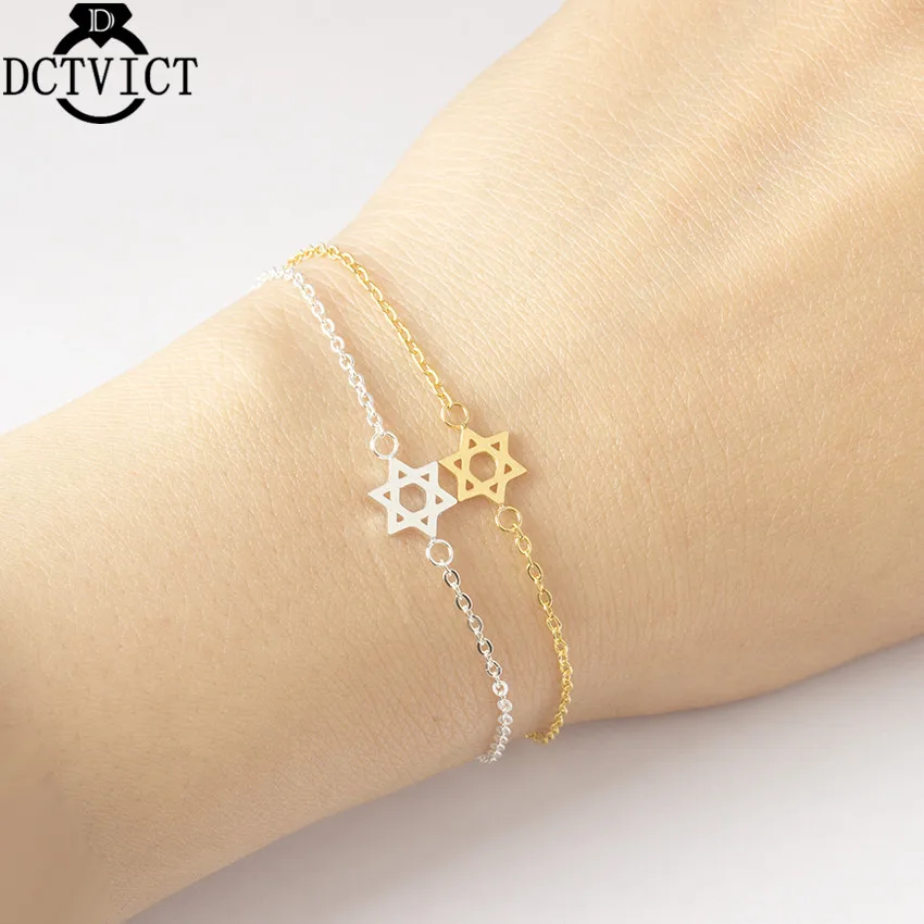 DCTVICT 10pcs/lot Rose Gold Star Of David Bracelet Stainless Steel Link Chain Women Bracelets & Bangles Jewish Jewelry Men
DCTVICT 10pcs/lot Rose Gold Star Of David Bracelet Stainless Steel Link Chain Women Bracelets & Bangles Jewish Jewelry Men