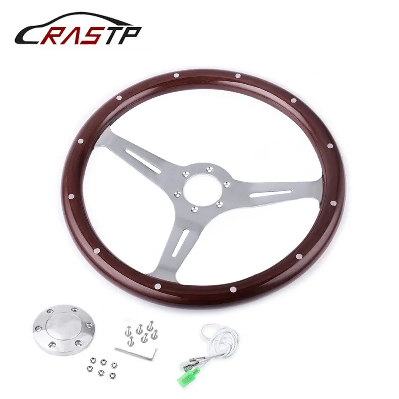 15inch 380mm Steering Wheel Classic Sport Wooden Grain Silver Brushed Spoke Chrome Steering Wheel With Horn Button RS-STW015-B
15inch 380mm Steering Wheel Classic Sport Wooden Grain Silver Brushed Spoke Chrome Steering Wheel With Horn Button RS-STW015-B