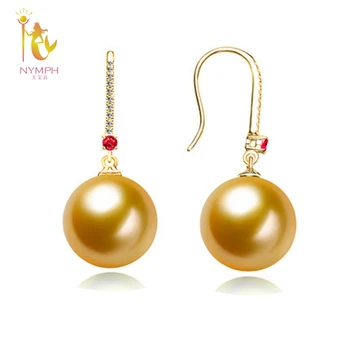 NYMPH Natural sea Pearl round Earrings 18K Gold Jewelry 10-13mm Earrings For Women Au750 Classic Gift Flower party YSED151230
NYMPH Natural sea Pearl round Earrings 18K Gold Jewelry 10-13mm Earrings For Women Au750 Classic Gift Flower party YSED151230