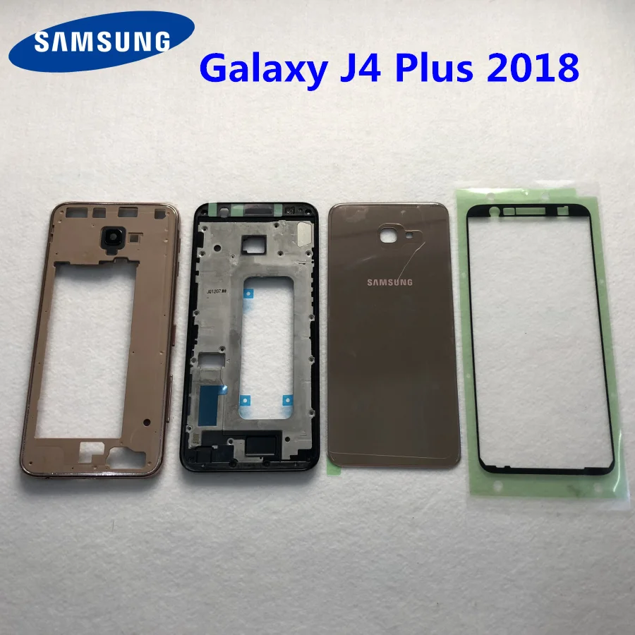 Для Samsung Galaxy J4 + 2018 plus J415 J415F полный корпус ЖК-панель крышка средней рамы