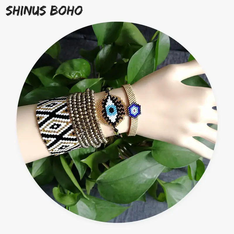 SHINUSBOHO 4Pcs/set Gold Eye Delicas Miyuki Men Bracelet Geometric Bileklik Charm Beaded Jewelry Female pulseras Present
SHINUSBOHO 4Pcs/set Gold Eye Delicas Miyuki Men Bracelet Geometric Bileklik Charm Beaded Jewelry Female pulseras Present