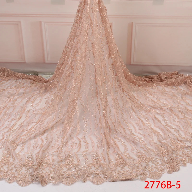 French Tulle Lace Fabric Hot Sale African Embroidered Net Lace Nigerian Lace Fabric with Heavy Beads for Party Dresses KS2776B-5
French Tulle Lace Fabric Hot Sale African Embroidered Net Lace Nigerian Lace Fabric with Heavy Beads for Party Dresses KS2776B-5