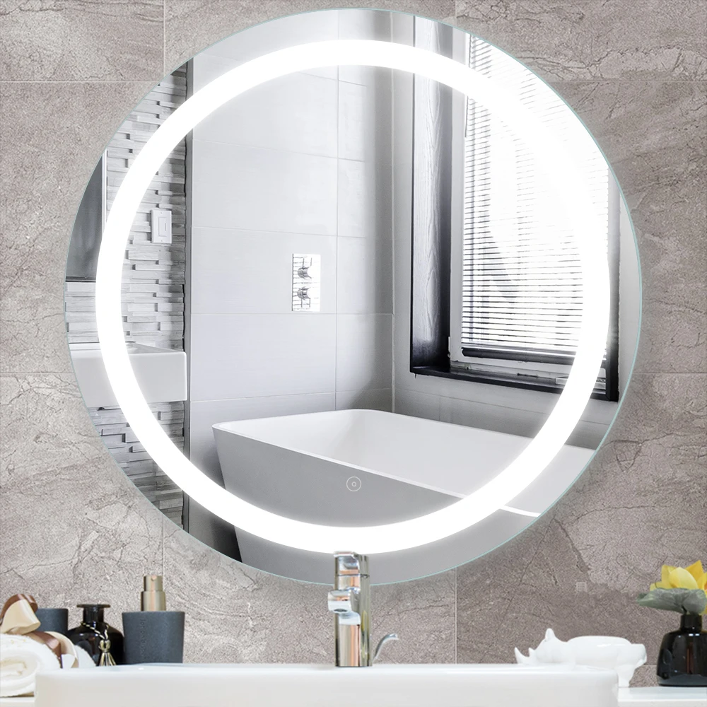 New Round LED Bathroom Mirror Make Up Bath Room Vanity Anti-fog Mirror Wall Mounted Lighted Makeup miroir de salle de bain HWC
New Round LED Bathroom Mirror Make Up Bath Room Vanity Anti-fog Mirror Wall Mounted Lighted Makeup miroir de salle de bain HWC