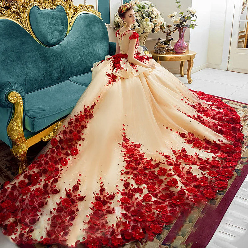 modabelle 3D Red Flowers Champagne Evening Dress Robe De Soiree Luxurious Scoop Plus Size Formal Dresses Abendkleider Dubai
modabelle 3D Red Flowers Champagne Evening Dress Robe De Soiree Luxurious Scoop Plus Size Formal Dresses Abendkleider Dubai