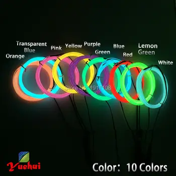 3Meters 5V Flexible 1.3mm Light Glow EL Wire Rope tape Cable Strip Neon Lights Electroluminescent For Festival Party Decoration
3Meters 5V Flexible 1.3mm Light Glow EL Wire Rope tape Cable Strip Neon Lights Electroluminescent For Festival Party Decoration