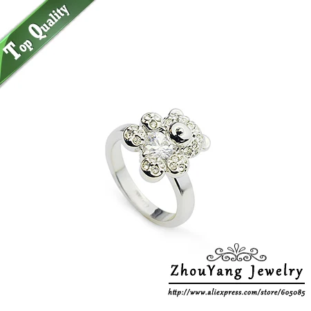 ZHOUYANG Top Quality ZYR129 Silvery Little Bear Crystal Ring Silver Color Austrian Crystals Full Sizes
ZHOUYANG Top Quality ZYR129 Silvery Little Bear Crystal Ring Silver Color Austrian Crystals Full Sizes