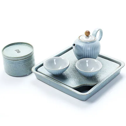 Stoneware tea set of gold water fire soil set kungfu teapot teacup tea caddy dry bubble tray 1 pot 2 cups gift box set
Stoneware tea set of gold water fire soil set kungfu teapot teacup tea caddy dry bubble tray 1 pot 2 cups gift box set