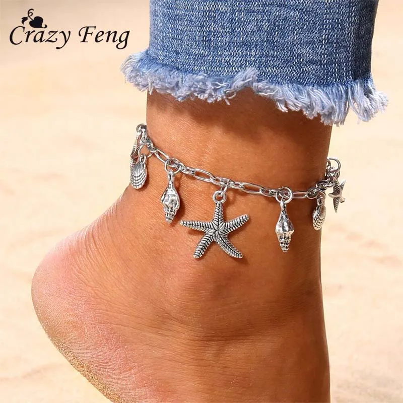 2018 Jewelry Ocean Shell Starfish Pendant Anklets for Women Halhal Anklet Bracelet On The Leg Boho Bohemian Ankles Foot Chain
2018 Jewelry Ocean Shell Starfish Pendant Anklets for Women Halhal Anklet Bracelet On The Leg Boho Bohemian Ankles Foot Chain
