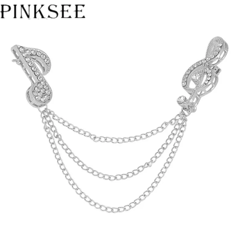 PINKSEE Vintage 2ColorS Music Note Shape Chain Brooch Lapel Collar Pin Clip Women Men Scarf Suits Decor Jewelry Accessories
PINKSEE Vintage 2ColorS Music Note Shape Chain Brooch Lapel Collar Pin Clip Women Men Scarf Suits Decor Jewelry Accessories