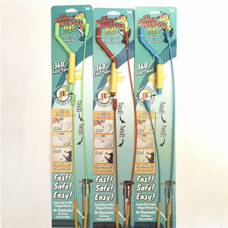Slim Drain Hair Removal Anti-Clog Tool Flexible Wand Sink Bath Kitchen Bathroom Cleaning Drain Dredge Stick Sewer Dredgers
Slim Drain Hair Removal Anti-Clog Tool Flexible Wand Sink Bath Kitchen Bathroom Cleaning Drain Dredge Stick Sewer Dredgers
