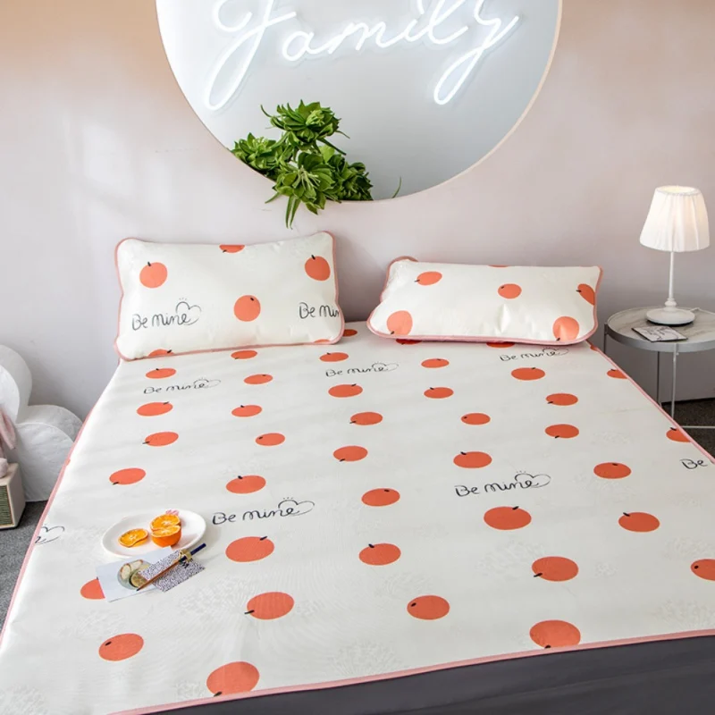 New Ice Silk Seat Three-Piece Set 180X200cm Summer Cool Ice Silk Bed Supplies Set-Mat Mattress Topper Pad With 2 Pillow Covers
New Ice Silk Seat Three-Piece Set 180X200cm Summer Cool Ice Silk Bed Supplies Set-Mat Mattress Topper Pad With 2 Pillow Covers