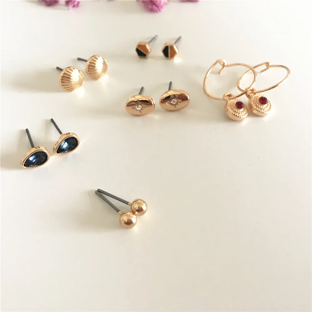 PRETTY GOLD COLOR PLATING SHELL BALL WATER DROP READ STONE ESPANA STYLE 6 PIECE STUD EARRINGS FOR WOMEN
PRETTY GOLD COLOR PLATING SHELL BALL WATER DROP READ STONE ESPANA STYLE 6 PIECE STUD EARRINGS FOR WOMEN