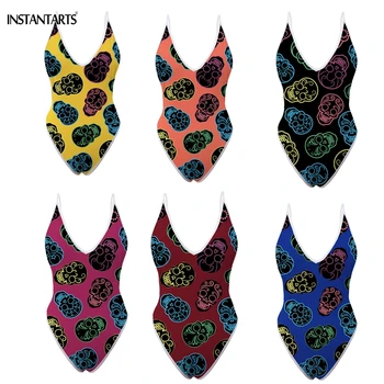 INSTANTARTS Fashion Style Color Woman Monokini 3D Punk Skull Pattern Female Summer One-piece Swimming Suits Bathing Beachwear
INSTANTARTS Fashion Style Color Woman Monokini 3D Punk Skull Pattern Female Summer One-piece Swimming Suits Bathing Beachwear