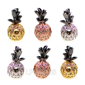 Wholesale Pineapple Clear Zircon Micro Pave Gemstones Bracelet Connector Charm Beads 5pcs/Lot 9x17mm
Wholesale Pineapple Clear Zircon Micro Pave Gemstones Bracelet Connector Charm Beads 5pcs/Lot 9x17mm
