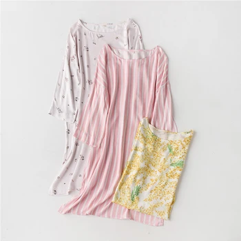 CEARPION Elegant O-neck Women Long Sleeve Nightgown Casual Cotton Sleepwear Summer New Soft Night Dress Female Home Gown
CEARPION Elegant O-neck Women Long Sleeve Nightgown Casual Cotton Sleepwear Summer New Soft Night Dress Female Home Gown