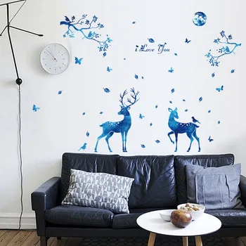 Blue starlight deer Christmas series wall stickers Children's room living room porch bedroom TV decorative wall stickers
Blue starlight deer Christmas series wall stickers Children's room living room porch bedroom TV decorative wall stickers