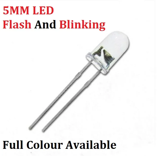 100PCS 5MM Flash LED Blinking DIP Transparent Cover Red Yellow Green Blue Flashing F5 bead light emitting diode RGB
100PCS 5MM Flash LED Blinking DIP Transparent Cover Red Yellow Green Blue Flashing F5 bead light emitting diode RGB