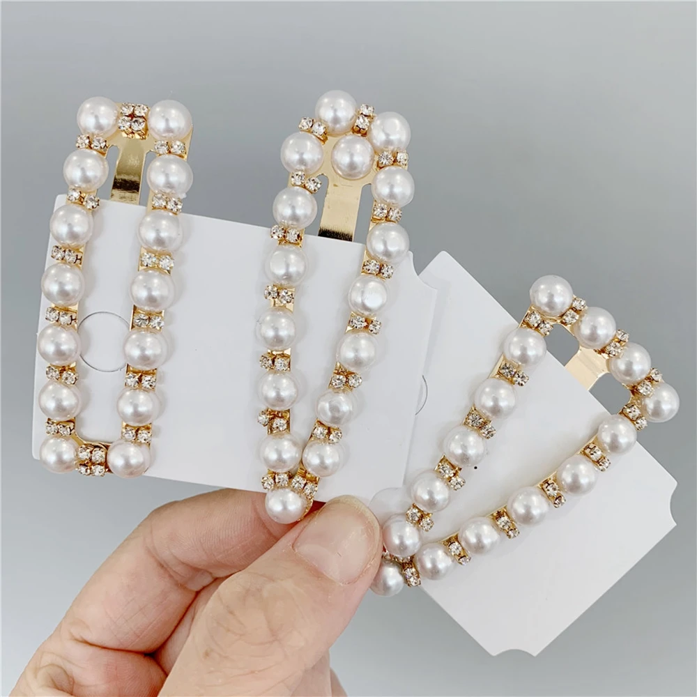 1PC Fashion Rhinestone Pearl Hairpins Girls Barrettes Hairpins for Women Geometric Hair Clip Headwear Styling Tools Accessories
1PC Fashion Rhinestone Pearl Hairpins Girls Barrettes Hairpins for Women Geometric Hair Clip Headwear Styling Tools Accessories