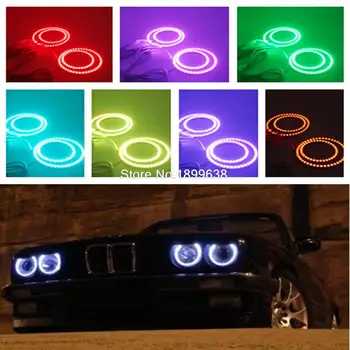 4pcs Super bright 7 color RGB Multi-Color LED Angel Eyes Kit with a remote control For BMW E30 E32 E34 1984 - 1990
4pcs Super bright 7 color RGB Multi-Color LED Angel Eyes Kit with a remote control For BMW E30 E32 E34 1984 - 1990