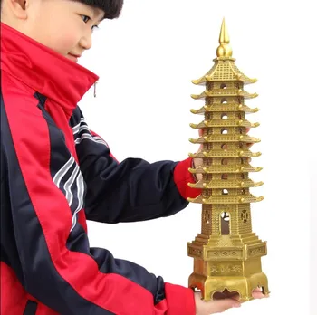 TOP GOOD # 2020 HOME lobby hall protection Town house Exorcise evil spirits Talisman brass WENCHANG pagoda FENG SHUI 29CM
TOP GOOD # 2020 HOME lobby hall protection Town house Exorcise evil spirits Talisman brass WENCHANG pagoda FENG SHUI 29CM
