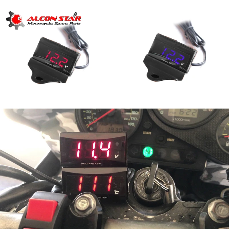 Alconstar- 12V Motorcycle KOSO Mini Digital Displayer Volt meter Voltmeter Instruments Guage for Honda for Yamaha for Kawasaki
Alconstar- 12V Motorcycle KOSO Mini Digital Displayer Volt meter Voltmeter Instruments Guage for Honda for Yamaha for Kawasaki