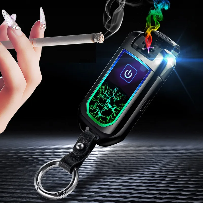 Key Chain Double Arc Electric Lighter for Cigarette Smoking Windproof Luxury Electronic Lighters for Car Plasma Turbo Encendedor
Key Chain Double Arc Electric Lighter for Cigarette Smoking Windproof Luxury Electronic Lighters for Car Plasma Turbo Encendedor