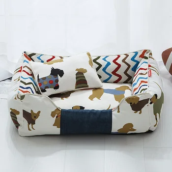 Detachable Dog Bed Cot Soft Print Pet House Dog Cushion Pads Breathable Lounger Sofa Kennels for Small Medium Dogs Pet Supplies
Detachable Dog Bed Cot Soft Print Pet House Dog Cushion Pads Breathable Lounger Sofa Kennels for Small Medium Dogs Pet Supplies