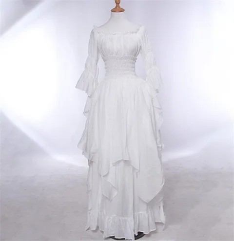 Female Black Women Plus Size Dress Ruffles Loose Princess Sleeve Pullover Gothic Dress Party Long Elegant White Dress
Female Black Women Plus Size Dress Ruffles Loose Princess Sleeve Pullover Gothic Dress Party Long Elegant White Dress