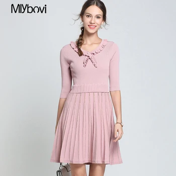Spring Women Dresses Solid Fitness V Neck Elegant Knitted Sweater Dress Casual Bodycon Slim Red Vestidos Straight Short Dress
Spring Women Dresses Solid Fitness V Neck Elegant Knitted Sweater Dress Casual Bodycon Slim Red Vestidos Straight Short Dress