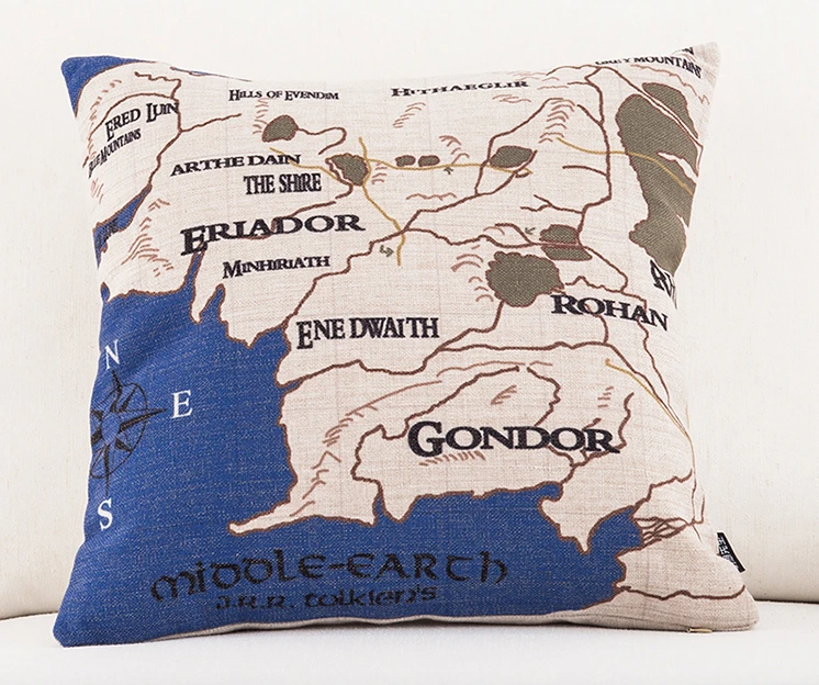 Vintage The Lord Of The Rings Middle-Earth Map Pillow Massager Decorative Movie Pillows Euro Cover Home Decor Epic Poem
Vintage The Lord Of The Rings Middle-Earth Map Pillow Massager Decorative Movie Pillows Euro Cover Home Decor Epic Poem