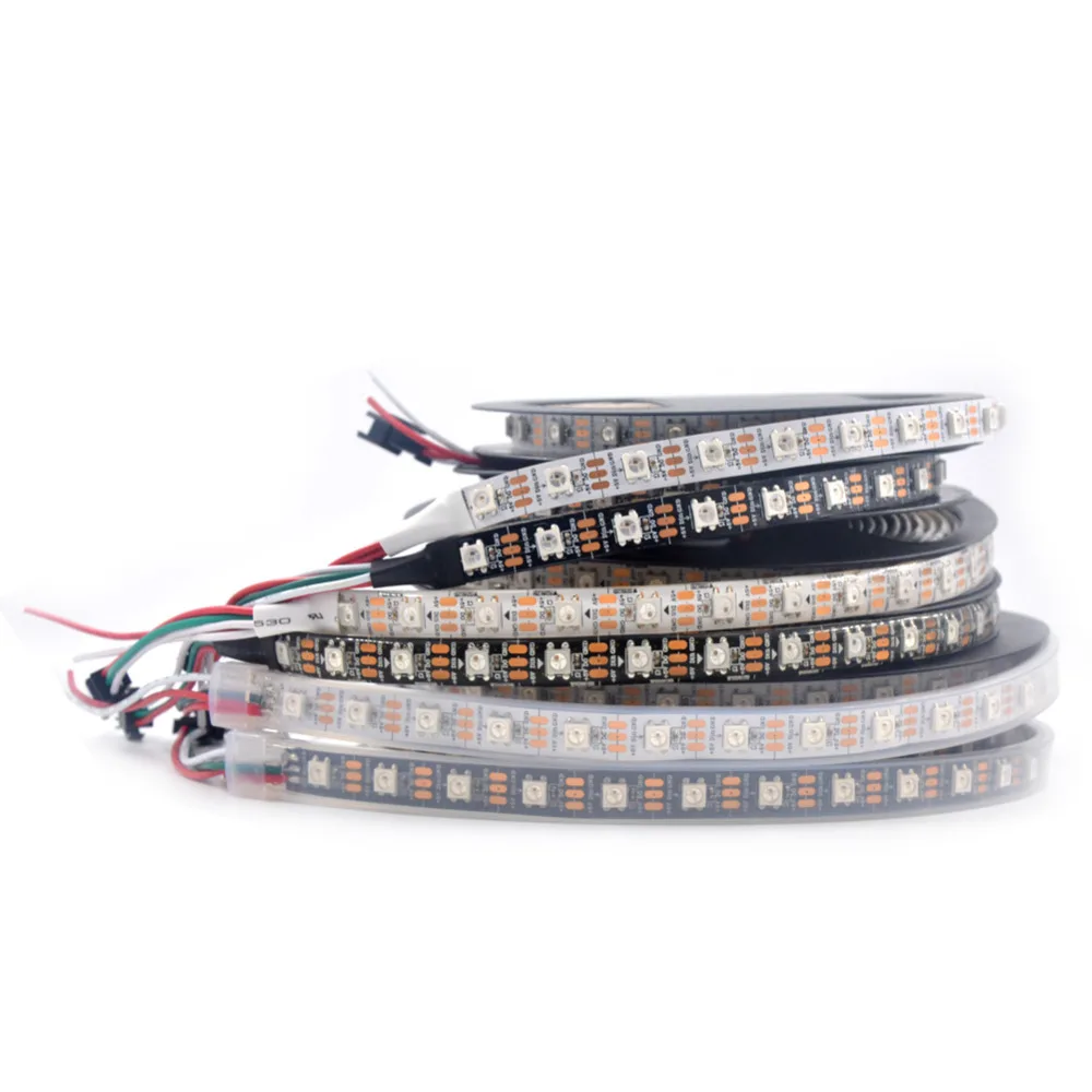 1m/2m/5m WS2812B LED Strip Individually Addressable RGB Smart Pixel Strip Black/White PCB WS2812 IC Waterproof 5V 30/60/144 leds
1m/2m/5m WS2812B LED Strip Individually Addressable RGB Smart Pixel Strip Black/White PCB WS2812 IC Waterproof 5V 30/60/144 leds