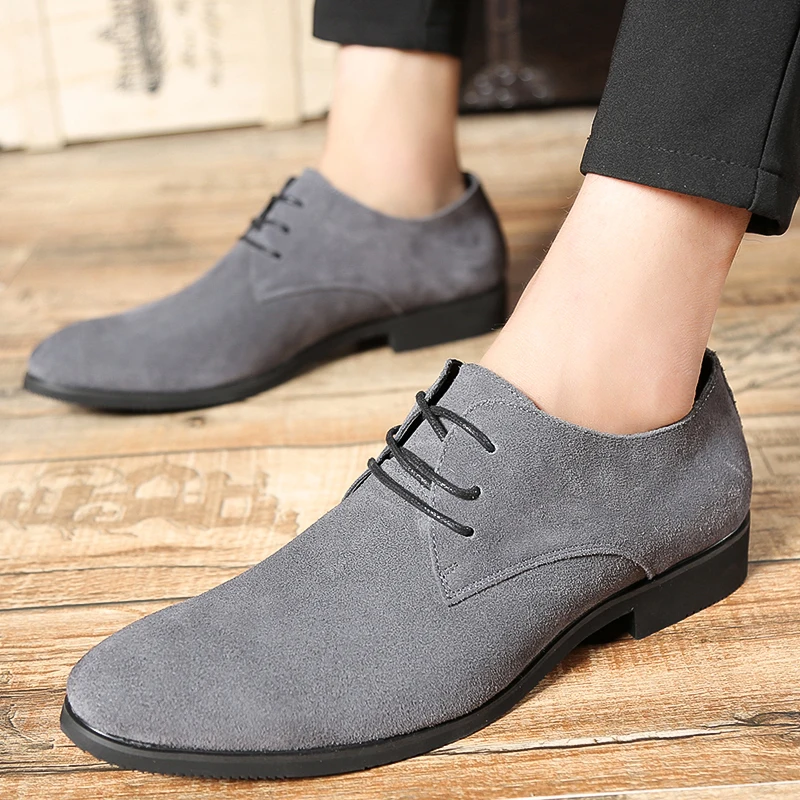 designer suede genuine leather men shoes italian formal male footwear elegant wedding work flats man dress oxford shoes for men (41)