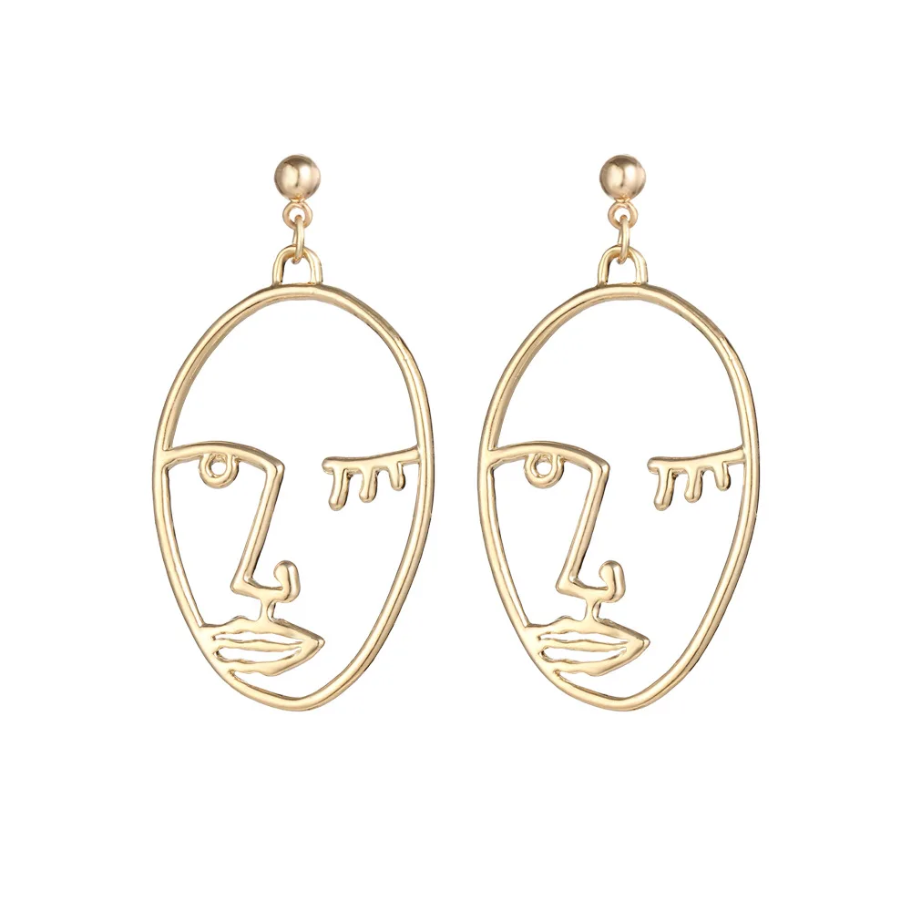 Punk Style Jewelry with Gold/Silver Color Picasso Face Earrings for Women Gift Drop shipping
Punk Style Jewelry with Gold/Silver Color Picasso Face Earrings for Women Gift Drop shipping