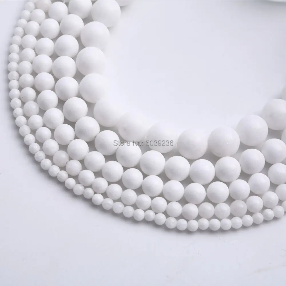 Wholesale White Glass Beads Natural Stone Round Loose Spacer Beads 4 6 8 10 12mm DIY Bracelet Jewelry Making Accessories
Wholesale White Glass Beads Natural Stone Round Loose Spacer Beads 4 6 8 10 12mm DIY Bracelet Jewelry Making Accessories