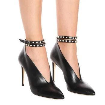 Brand Design High Heels Women Boots Pointed Toe V Shape Women Pearl Studded Buckle Shoes Women Black Ankle Boots Plus Size 2019
Brand Design High Heels Women Boots Pointed Toe V Shape Women Pearl Studded Buckle Shoes Women Black Ankle Boots Plus Size 2019