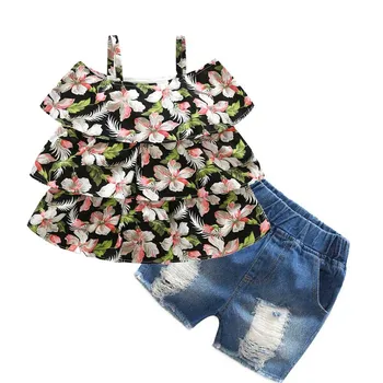 Baby Girls Clothes Children Tracksuits Girls Flower Printed T-shirts Jeans Denim pant 2pcs sets Lady suit Kids Girl Outfit A291
Baby Girls Clothes Children Tracksuits Girls Flower Printed T-shirts Jeans Denim pant 2pcs sets Lady suit Kids Girl Outfit A291