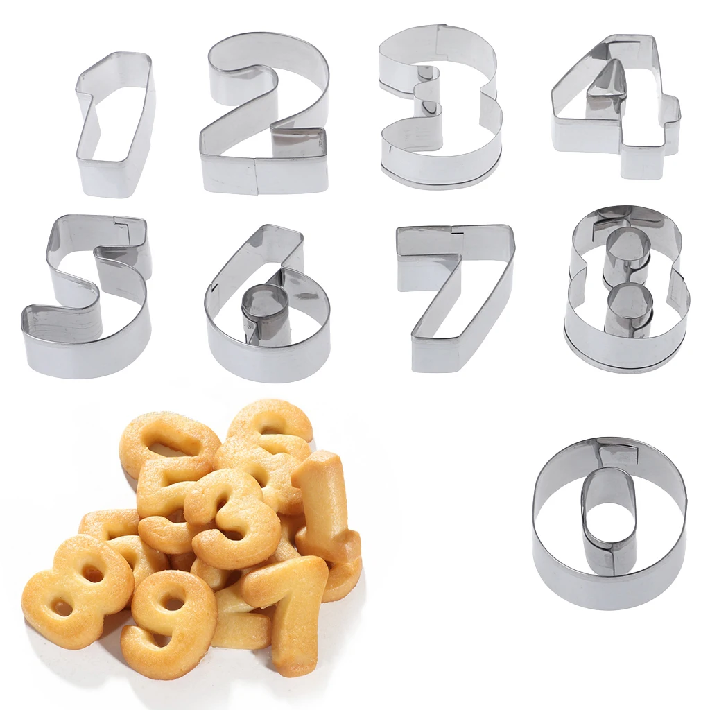 9Pcs Stainless Steel Numbers Cookie Stencil Biscuit Cutter Tool Set Baking Mode Cookie Cutter
9Pcs Stainless Steel Numbers Cookie Stencil Biscuit Cutter Tool Set Baking Mode Cookie Cutter
