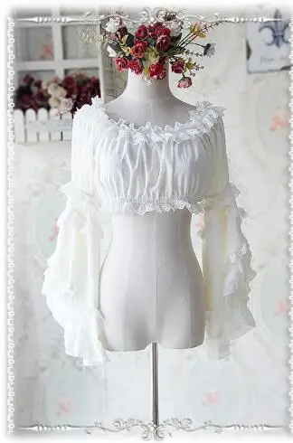 Sweet Detachable Flare Lace Sleeve Chiffon Blouse Ruffled Short Women's Crop Top 7 Colors by Infanta
Sweet Detachable Flare Lace Sleeve Chiffon Blouse Ruffled Short Women's Crop Top 7 Colors by Infanta