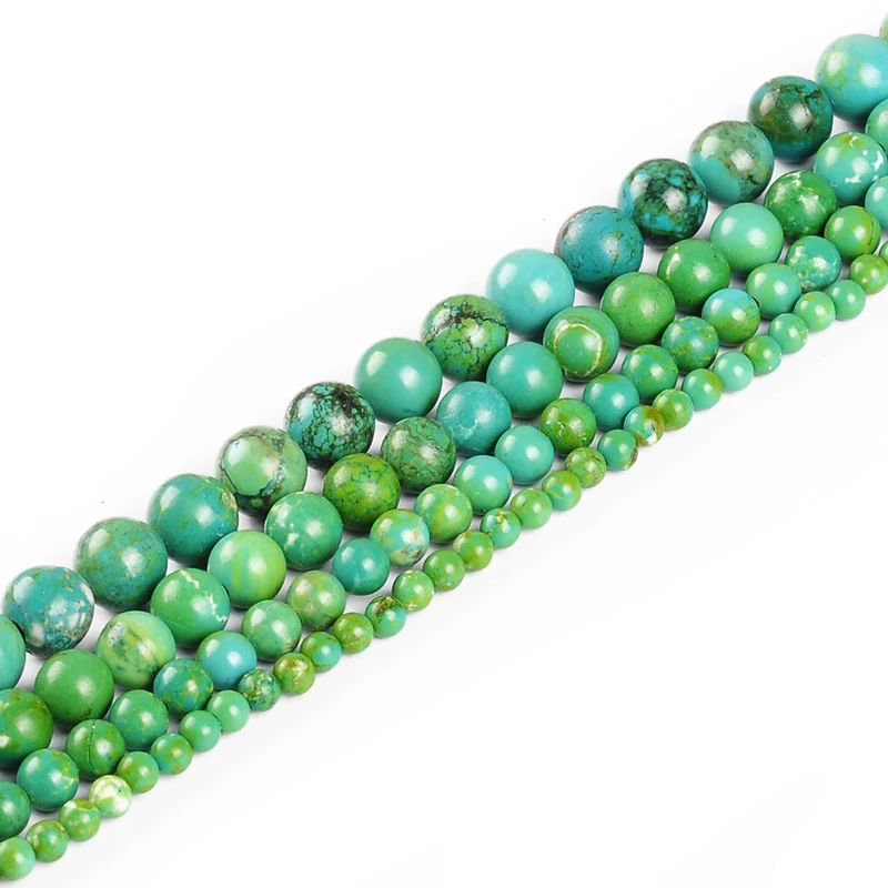 Natural Turquoises Old Green Howlite Stone Loose Strand Beads for Jewelry Making Bracelet Necklace DIY Pick Size 15" 4-10mm
Natural Turquoises Old Green Howlite Stone Loose Strand Beads for Jewelry Making Bracelet Necklace DIY Pick Size 15" 4-10mm