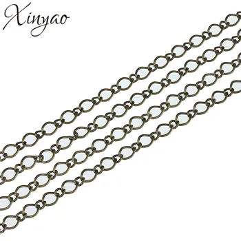 XINYAO 5m/lot Metal Iron Necklace Chains Bulk For Diy Jewelry Making Antique Bronze Color 6*8mm Open Link Chains Findings F5446 
XINYAO 5m/lot Metal Iron Necklace Chains Bulk For Diy Jewelry Making Antique Bronze Color 6*8mm Open Link Chains Findings F5446