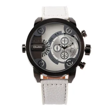 Top Brand OULM 3130 Original Fashion 2 Time Zone Watches Men Leather Casual Quartz Watch Nouveau Montre Homme de Marque Grosses
Top Brand OULM 3130 Original Fashion 2 Time Zone Watches Men Leather Casual Quartz Watch Nouveau Montre Homme de Marque Grosses