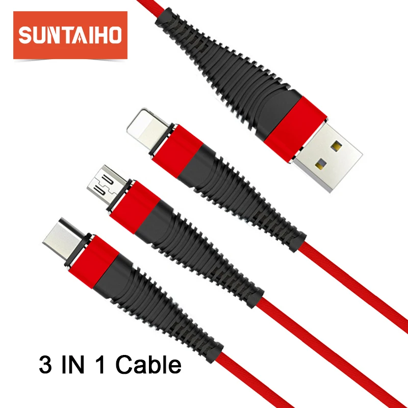 Suntaiho 3in1 USB Cable for iphone X micro usb cable for Xiaomi mi9 Type C Charger Cable for iphone Charging Cable Micro USB
Suntaiho 3in1 USB Cable for iphone X micro usb cable for Xiaomi mi9 Type C Charger Cable for iphone Charging Cable Micro USB