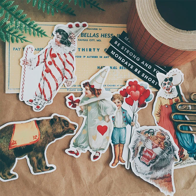 Vintage letter stickers clown circus DIY scrapbooking album journal card making happy planner crafts decorative stickers package
Vintage letter stickers clown circus DIY scrapbooking album journal card making happy planner crafts decorative stickers package