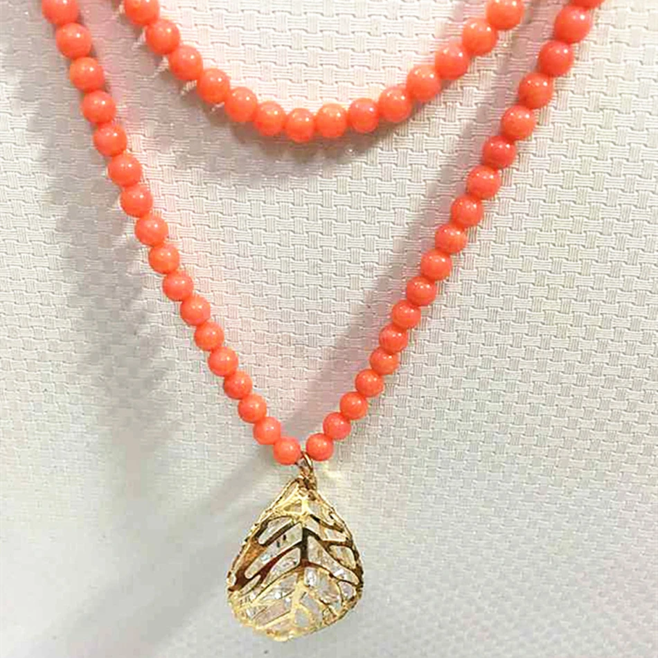 Fashion orange red artificial coral design 6mm round beads crystal leaf cage women long chain pendant necklace 32inch B981
Fashion orange red artificial coral design 6mm round beads crystal leaf cage women long chain pendant necklace 32inch B981